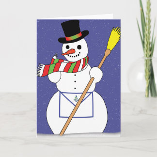 Cartão De Festividades Boneco de neve dos pedreiro