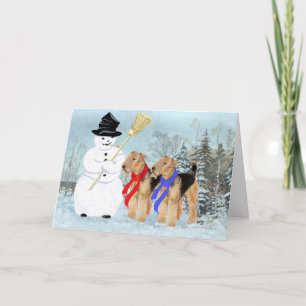 Cartão De Festividades Boneco de Neve Mágico