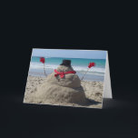 Cartão De Festividades Boneco de neve tropical<br><div class="desc"></div>