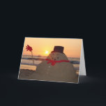 Cartão De Festividades Boneco de neve tropical<br><div class="desc"></div>