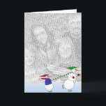 Cartão De Festividades Bonecos de neve de patinagem 2<br><div class="desc">Estes bonecos de neve de patinagem moldarão maravilhosamente todos seus feriado e fotografias do Natal.</div>