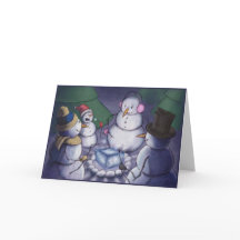 Bonecos de neve que acampam para fora