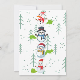 Cartão De Festividades Bonecos de Neve Que Têm Gases Engraçados