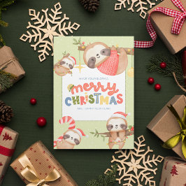 Cartão De Festividades Bonita e Divertida Tendência Feliz Natal