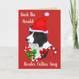 Cartão De Festividades Bonita Fronteira Collie Natal