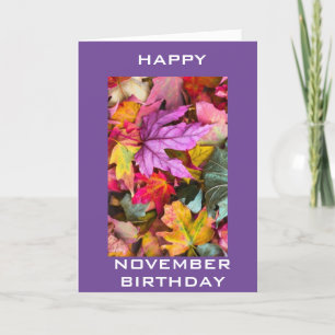 CARTÃO DE FESTIVIDADES ***BONITA NOVEMBRO DE ANIVERSÁRIO VERIFICANDO***