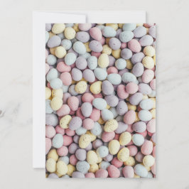 Cartão De Festividades Bonitas Pastel Ovos de Páscoa de Todas as Cores