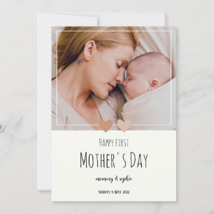 Cartão De Festividades bonito 1º Dia das Mães Personalizado