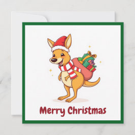 Cartão De Festividades Bonito e australiano Papai Noel Feliz Natal