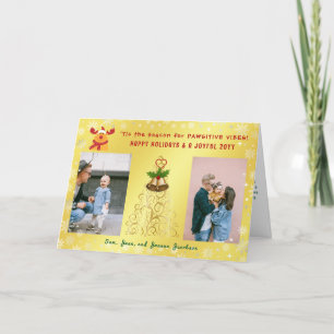 Cartão De Festividades Bonito Engraçado Rudolph 2 Fotos Feliz Natal Doura