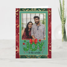 Bonito Foto de Natal Verde e Vermelho