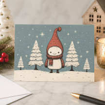 Bonito Papai Noel Retrô Inverno Natal
