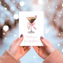 Cartão De Festividades Bonito presente de Natal Espresso Martini ou