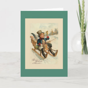 Cartão De Festividades Bonne et heureuse Annee French New Year Card