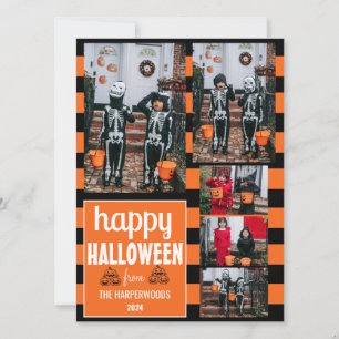 Cartão De Festividades Boo abóbora, jack-o-lanterna feliz Halloween 5 Fot