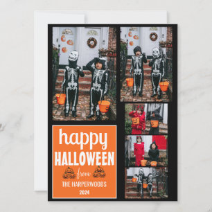 Cartão De Festividades Boo abóbora, jack-o-lanterna feliz Halloween 5 Fot