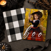 Boo Roteiro Moderno Foto Personalizada Halloween
