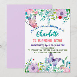 Cartão De Festividades Borboleta-branca Bolinhas floral Flor Aniversário