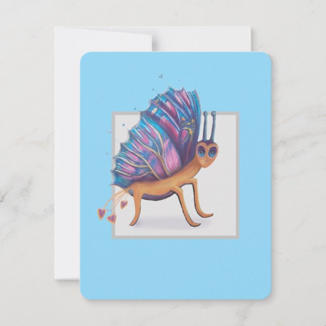 Cartão De Festividades borboleta fofa (Frente)