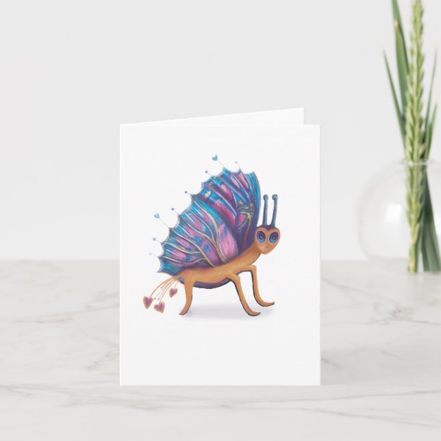 Cartão De Festividades borboleta fofa (Frente)