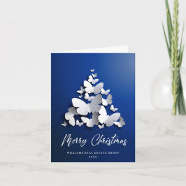 Cartão De Festividades Borboleta Monarca Saudação Corporativa de Natal