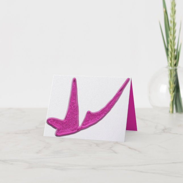 Cartão De Festividades Borboleta rosa-faísca (Frente)