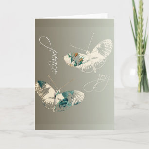 Cartão De Festividades Borboletas Paz e Alegria