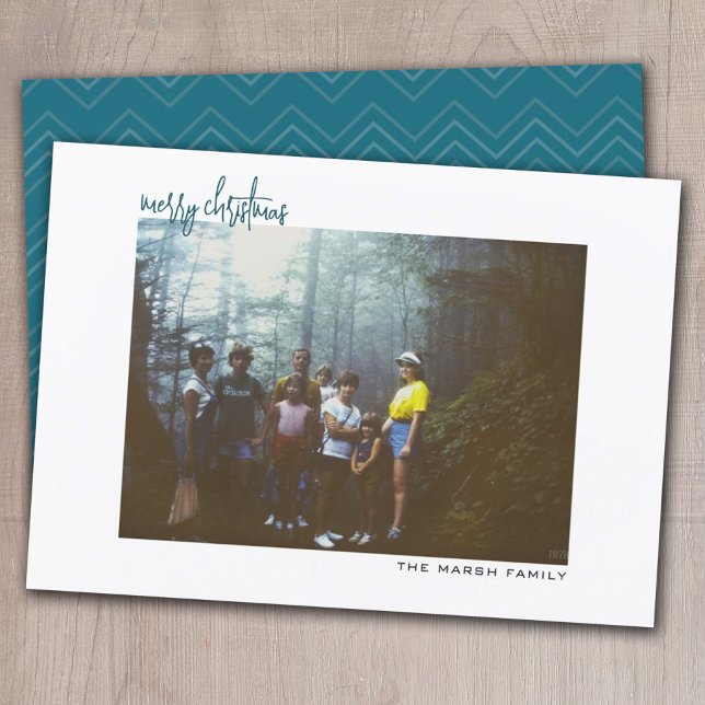 Cartão De Festividades Borda branca do diafrão azul horizontal Foto mínim (Criador carregado)