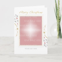 Borda de Foto Natal Dourado Branco Cinza