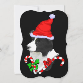 Cartão De Festividades Border Collie Christmas