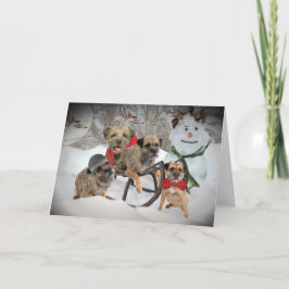 Cartão De Festividades Border Terrier Tis The Season