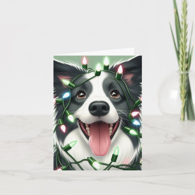 Cartão De Festividades bordercollie (Frente)