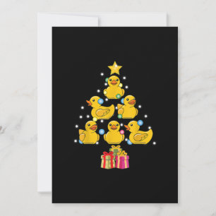 Cartão De Festividades Borracha Pato Árvore de Natal Pato Pato Natal Qua