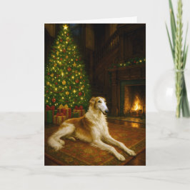 Cartão De Festividades Borzoi Holiday Card