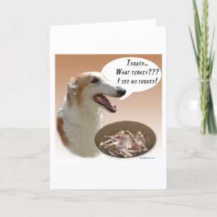 Cartão De Festividades Borzoi Turquia