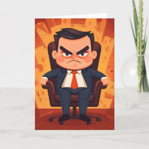 Cartão De Festividades Boss Funny Cartoon