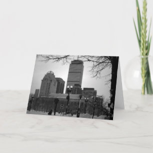 Cartão De Festividades Boston na neve