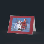 Cartão De Festividades Boston Terrier Christmas Snowman e Papais noeis Gr<br><div class="desc">Lembrar a família e os amigos durante o feriado é uma maneira maravilhosa de manter contato com as pessoas que você ama e se importa. Criei estes cartões de natal de cães com amor e cuidado e tenho a certeza de que qualquer pessoa que ame cães ficará encantada em recebê-los....</div>