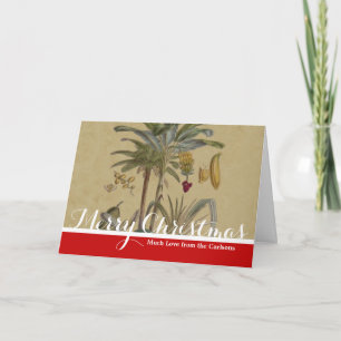 Cartão De Festividades Botânica Antica Fruta Tropical Palm