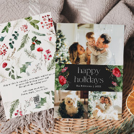 Cartão De Festividades Botânica Cinza Malva Minimalista 3 Foto