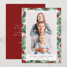 Botânica de Folhagem de Natal Moderna de Watercolo