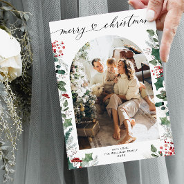 Cartão De Festividades Botânica Elegante | Arch Photo | Natal para neve