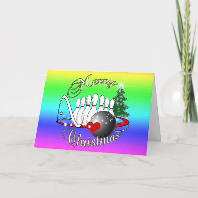 CARTÃO DE FESTIVIDADES BOWLER/NATAL DE BOLICHE (Frente)