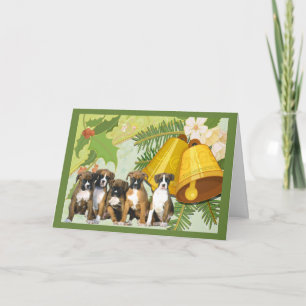 Cartão De Festividades Boxer Christmas Card Bells