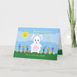 Cartão De Festividades Boy Happy Easter - Easter Bunny