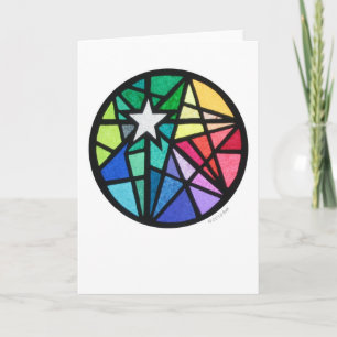 Cartão De Festividades branco da estrela