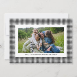 Cartão De Festividades Branco e preto-e-branco clássico