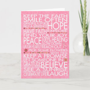 Cartão De Festividades Breast Cancer Love quotes and gifts