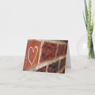 Cartão De Festividades Brick Wall Valentine