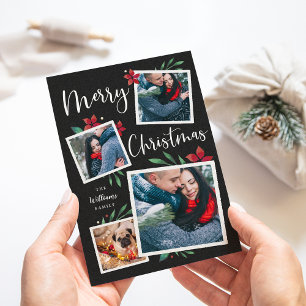 Cartão De Festividades Bright Boughs Natal para a Colagem de Fotos Múlt
